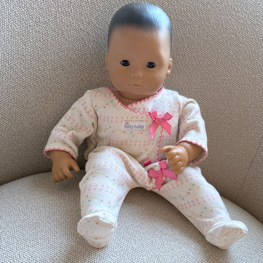 Bitty Baby Doll with onesie and box.